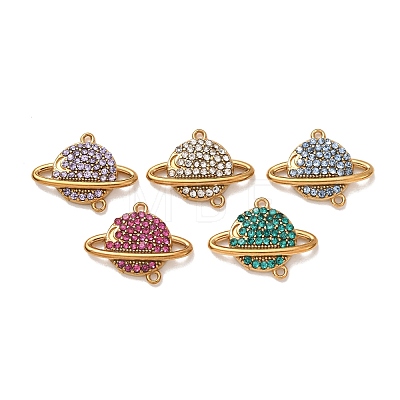 304 Stainless Steel Rhinestone Connector Charms STAS-L318-22G-1