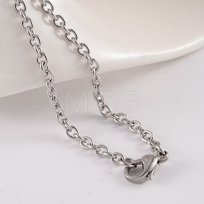 304 Stainless Steel Cable Chain Necklaces NJEW-JN01527-02-1