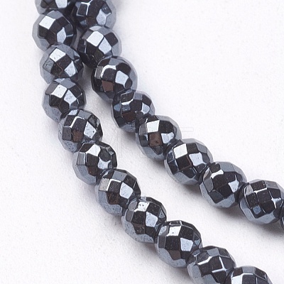 1Strand Grade A Non-Magnetic Synthetic Hematite Beads Strands X-G-S086-3mm-1