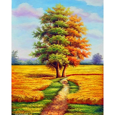 Tree Pattern DIY Diamond Painting Kit PW-WG50548-04-1