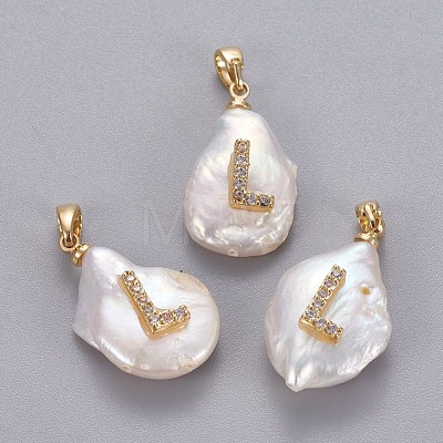 Natural Cultured Freshwater Pearl Pendants KK-L187-A-01L-1