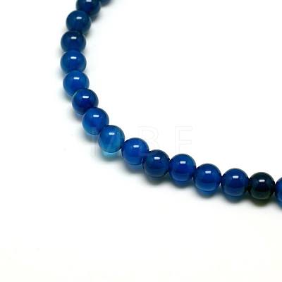 Natural Agate Beads Strands X-G-G583-6mm-12-1