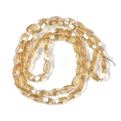 Electroplate Glass Beads Strands GLAA-Q101-03B-PL03-1