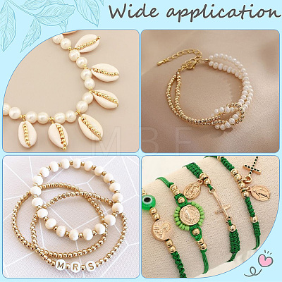 Rack Plating and PVD Vacuum Plating Brass Round Spacer Beads FIND-SP0002-24D-1