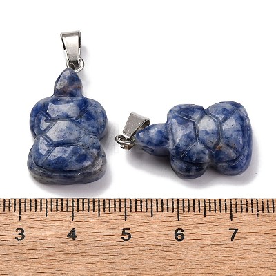 Natural Blue Spot Jasper Pendants G-B127-06P-10-1