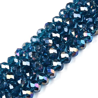 Electroplate Glass Beads Strands LS-EGLA-A034-T8mm-B25-1