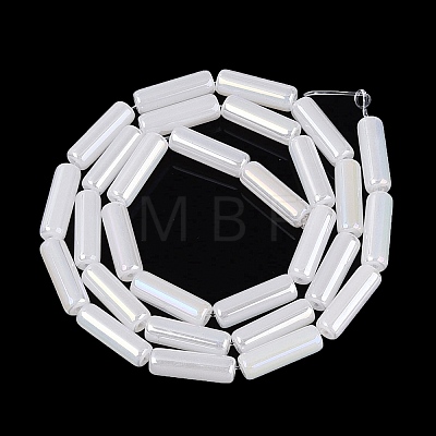 Electroplate Imitation Jade Glass Beads Strands EGLA-Q132-02A-A06-1