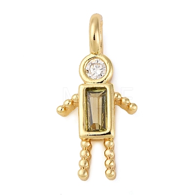 Brass Micro Pave Cubic Zirconia Pendants ZIRC-I356-17G-A12-1