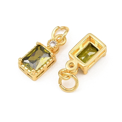 Brass Pave Cubic Zirconia Charms CU-CBA3D67-07G-01-1