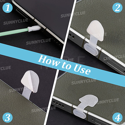 10Pcs Silicone Mobile Anti-Dust Plugs DIY-SC0033-83B-1