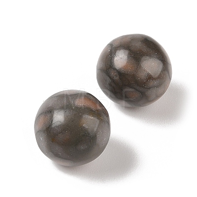 Natural Pink Zebra Jasper No Hole Sphere Beads G-K353-04D-35-1