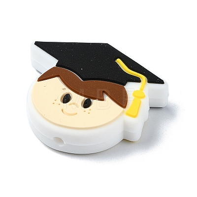 Graduation Theme Silicone Beads SIL-G010-01D-1