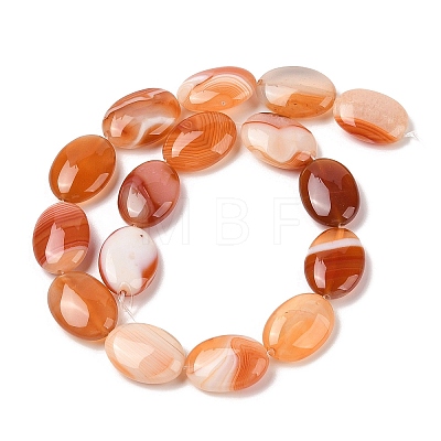 Natural Striped Agate/Banded Agate Beads Strands G-Q182-01D-1