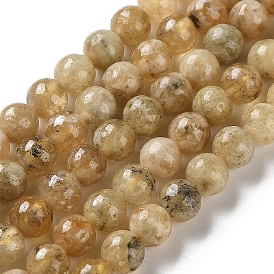 Natural Yellow Garnet Beads Strands G-Z129-C01-6mm-01-1