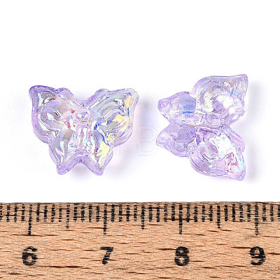 Electroplate Transparent Glass Beads Strands EGLA-T029-06B-1
