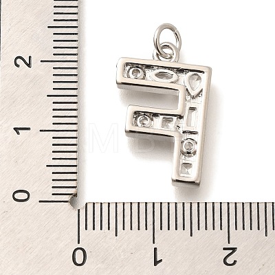 Brass Micro Pave Clear Cubic Zirconia Pendants KK-G521-01P-F-1