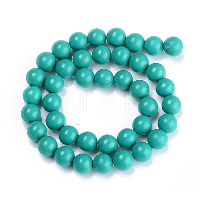 Dyed Natural Mashan Jade Beads Strands DJDA-E266-8mm-01-1