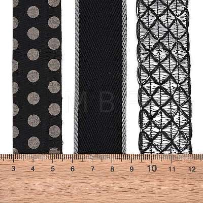 9 Yards 3 Styles Polyester Ribbon SRIB-A014-G04-1