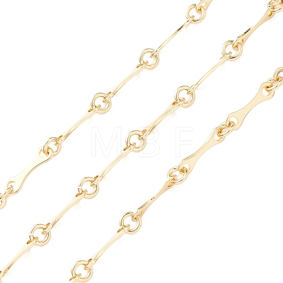 Rack Plating Brass Bar Link Chains CHC-K013-03-1