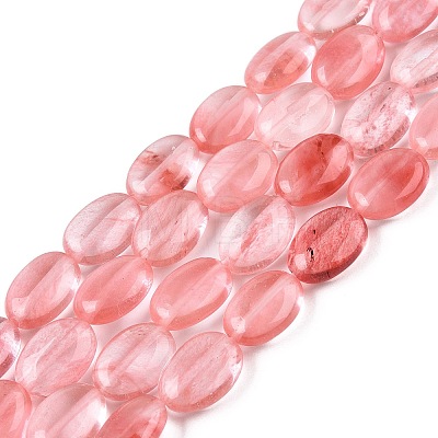 Cherry Quartz Glass Beads Strands G-M206-35-1