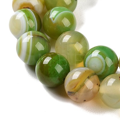 Natural Striped Agate/Banded Agate Beads Strands G-Z060-A01-C02-1