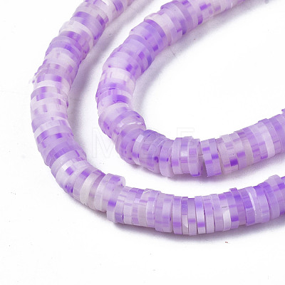 Handmade Polymer Clay Beads Strands CLAY-R089-6mm-162-1
