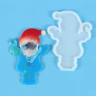 Christmas Theme DIY Santa Claus Display Silhouette Silicone Statue Molds DIY-F114-03-1