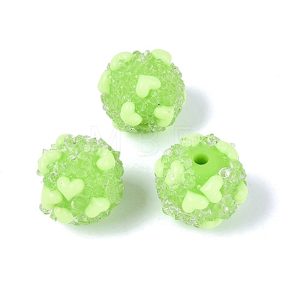 Opaque Acrylic & Transparent Resin Rhinestone Beads SACR-Q005-02A-04-1