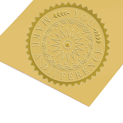 Self Adhesive Gold Foil Embossed Stickers DIY-WH0211-012-1