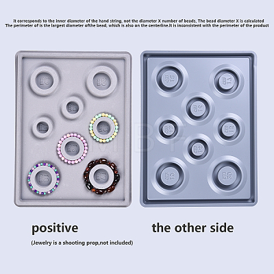 8 Sizes Plastic Rectangle Bracelet Design Board TOOL-D052-02-1