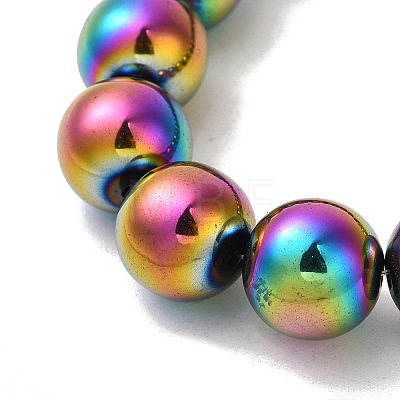 Electroplated Synthetic Magnetic Hematite Beads Strands G-I364-K01-07-1