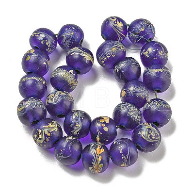 Handmade Lampwork Beads Strands BLOW-D006-07D-1