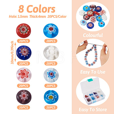 Craftdady Handmade Millefiori Glass Beads LK-CD0001-002-1