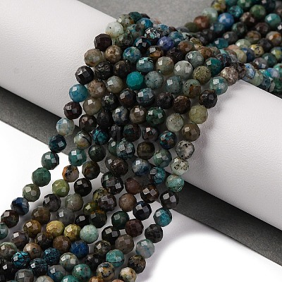 Natural Chrysocolla Beads Strands G-A235-A05-01-1