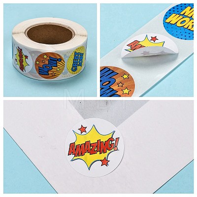 Self-Adhesive Kraft Paper Gift Tag Stickers LS-DIY-G013-A23-1