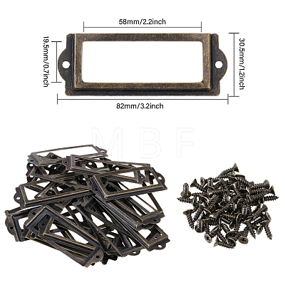 Iron Label Frame IFIN-WH0065-48D-AB-1