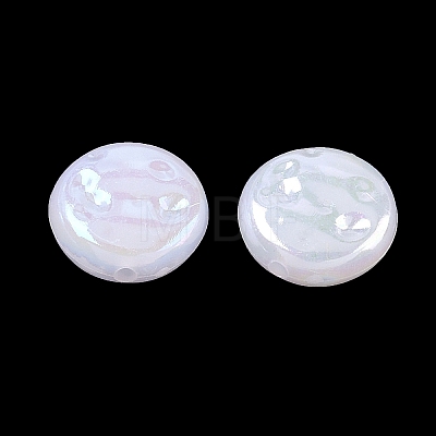Plating Opaque Acrylic Imitation Shell Beads OACR-P039-09A-1