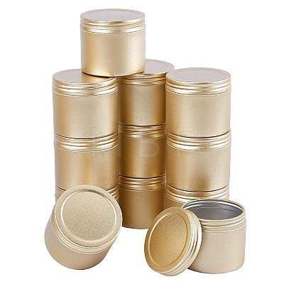  BENECREAT 24 Pack 0.33 OZ Tin Cans Screw Top Round Aluminum  Cans Screw Lid Containers - Great for Store Spices, Candies, Tea or Gift  Giving (Platinum)