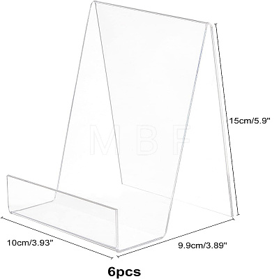 Acrylic Book Displays Stand ODIS-WH0009-01-1