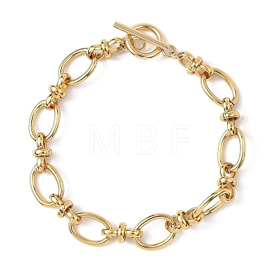 304 Stainless Steel Oval Link Chain Bracelets for Women BJEW-JB12855-01-1