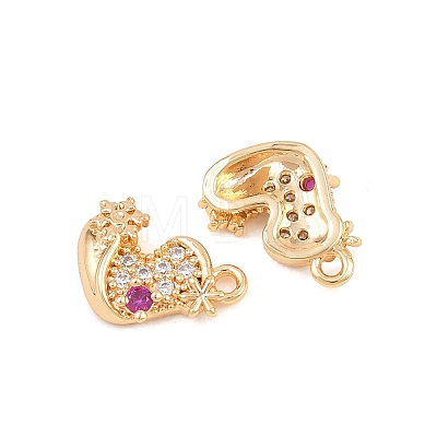 Christmas Brass Micro Pave Cubic Zirconia Pendants KK-L261-15B-G03-1