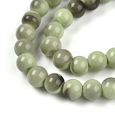 Baking Paint Glass Beads X1-DGLA-N013-8mm-05-1
