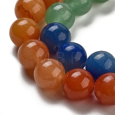 Natural Yellow/Green/Blue/Red Aventurine Beads Strands G-B095-A03-03-1