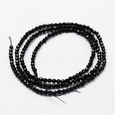 Natural Black Onyx Beads Strands G-K183-02-1