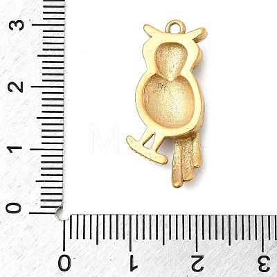 304 Stainless Steel with Rhinestone Pendants STAS-Z179-11G-1
