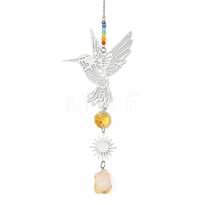201 Stainless Steel Bird Suncatcher HJEW-JM04875-01-1