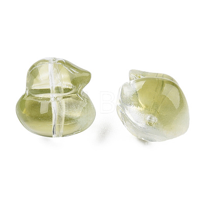 Transparent Spray Painted Glass Beads GLAA-N035-023-C05-1