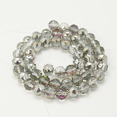 Electroplate Glass Beads Strands EGLA-J015-8mm-01-1
