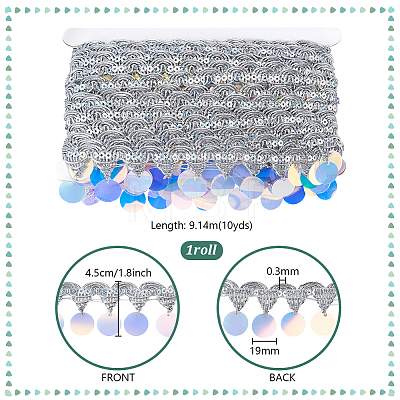 Plastic & Silver Wire Wavy Ribbon OCOR-WH0105-186-1