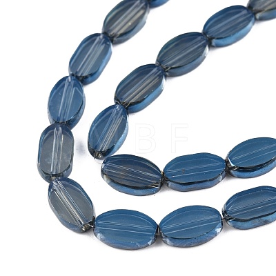 Painted Transparent Glass Beads Strands GLAA-E033-06C-09-1